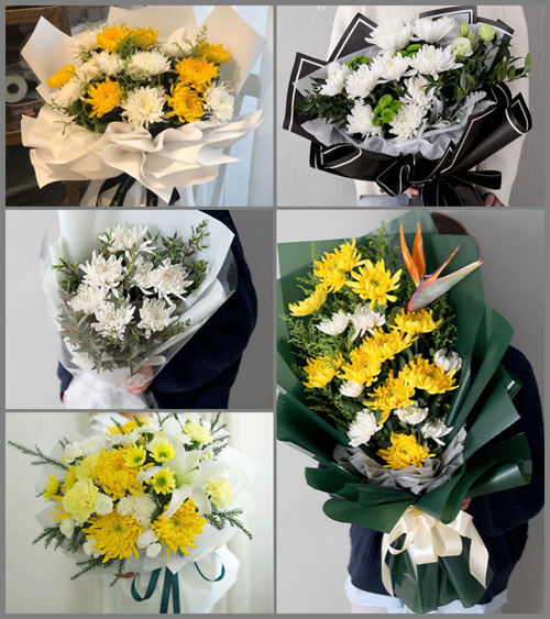 江苏泰州兴化市垛田镇白事花束代送